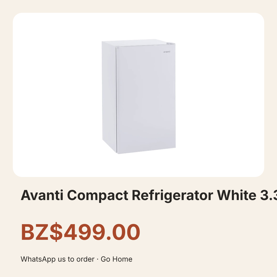 Avanti Compact Refrigerator White 3.3cf
