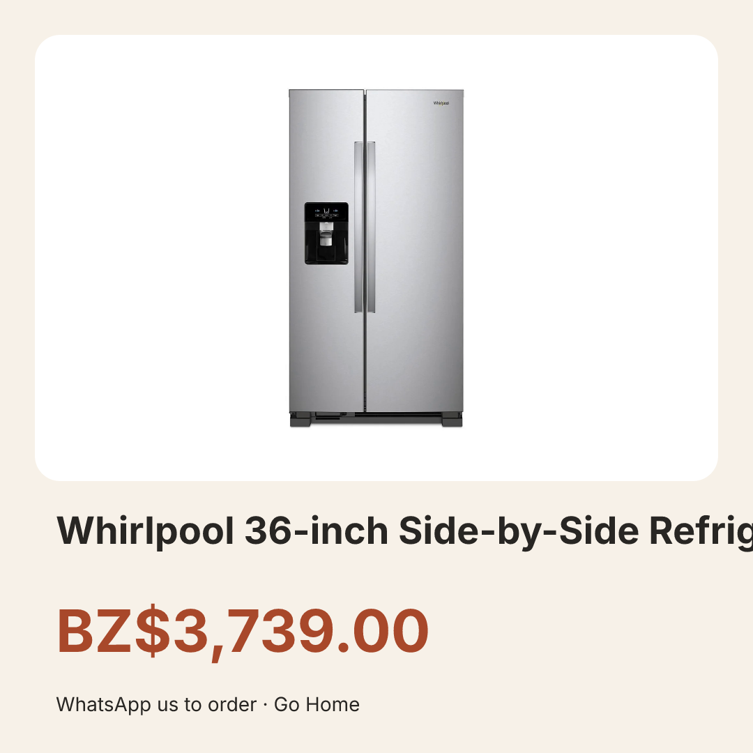 Whirlpool 36-inch Side-by-Side Refrigerator 25 cu ft
