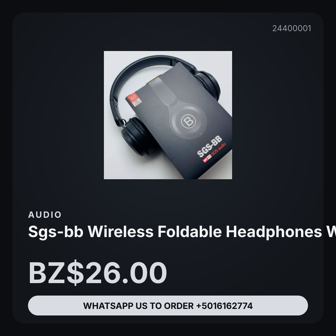 SGS-BB WIRELESS FOLDABLE HEADPHONES WITH MICROPHONE