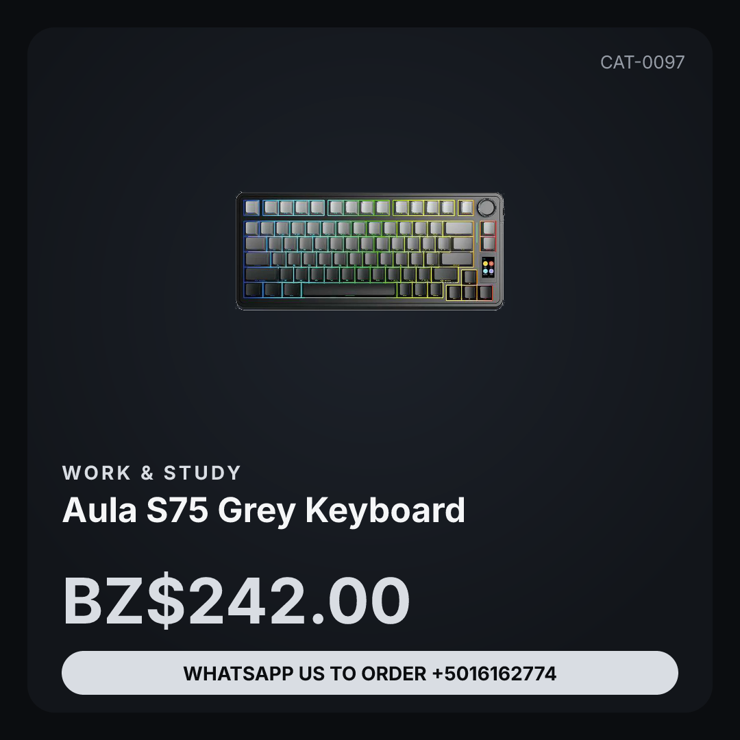 AULA S75 GREY KEYBOARD