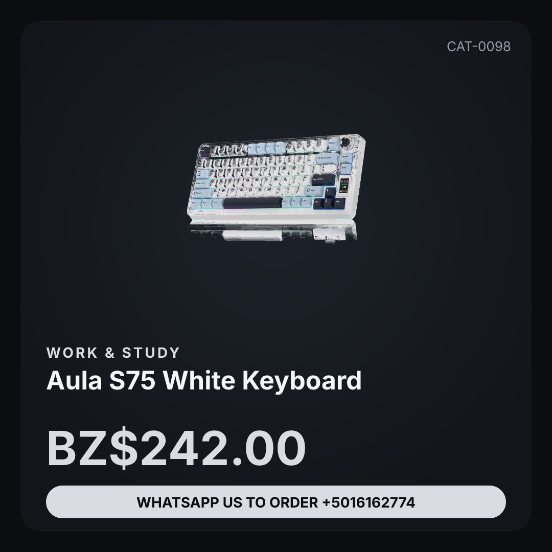 AULA S75 WHITE KEYBOARD