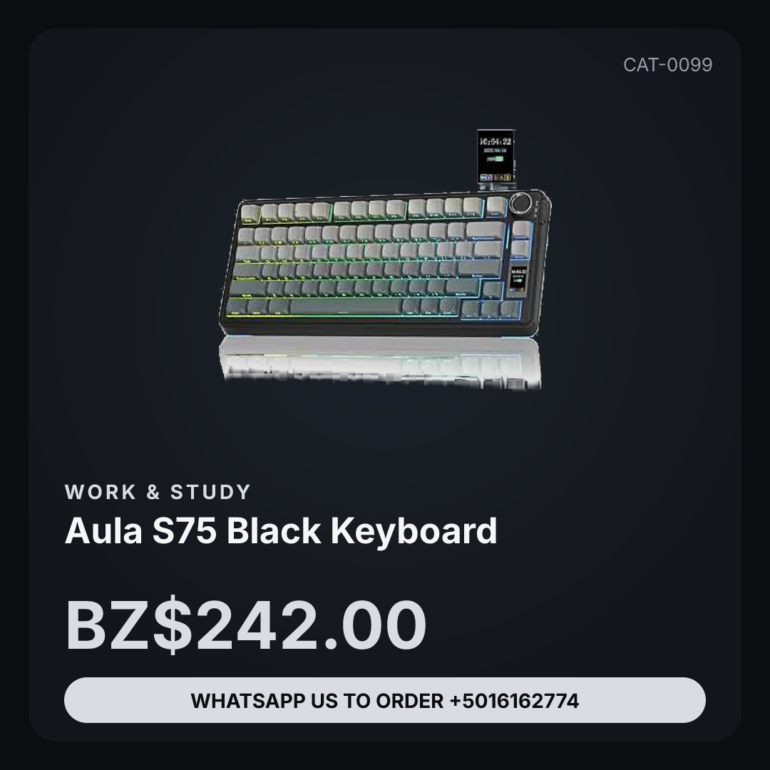 AULA S75 BLACK KEYBOARD