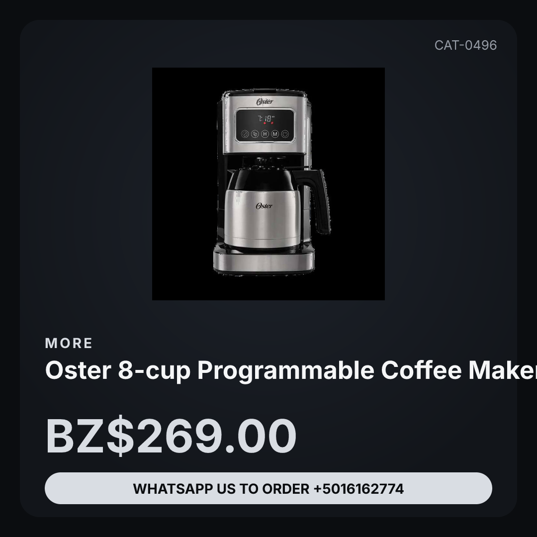 Oster 8-cup Programmable Coffee Maker w/ Touchscreen BVSTDC4404-013